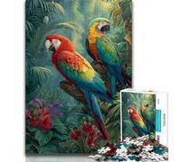 Puzzle per adolescenti 1000 puzzle Pappagallo della giungla, gioco stimolante e gioco per famiglie, regalo di compleanno, regali, arte murale 50x75cm