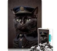 Puzzle per adolescenti 1000 puzzle per adulti con gatto poliziotto antistress per trascorrere il tempo libero a casa e interagire con i genitori 75x50cm