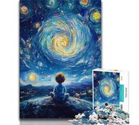 Puzzle per adolescenti 1000 puzzle per adulti "Il piccolo principe del cielo notturno" antistress per ammazzare il tempo interazione genitore-figlio 75x50cm