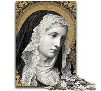 Puzzle per adolescenti 1000 puzzle Ritratto di Maria La Madre Gioco impegnativo e gioco per famiglie Regali di Babbo Natale segreto 26x38cm