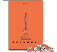 Puzzle per adolescenti 1000 puzzle Shanghai Cina Giochi educativi Decorazione per la casa Ideale come regalo per tutta la famiglia (26x38cm) 1000 pezzi
