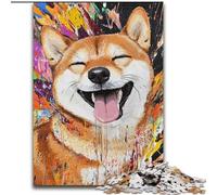 Puzzle per adolescenti 1000 puzzle Shiba Inu, aiuta il cervello a esercitare giocattoli avvincenti per coltivare la pazienza decorazione perfetta dimensioni 50x75cm