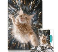 Puzzle per adolescenti 1000 puzzle Space Cat, giocattoli educativi per l'apprendimento, giochi per famiglie adatti per la decorazione della scrivania (75x50cm)