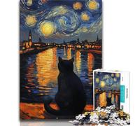Puzzle per adolescenti 1000 puzzle Star Cat, gioco stimolante e gioco per famiglie, regalo di compleanno, regali, arte murale 75x50cm