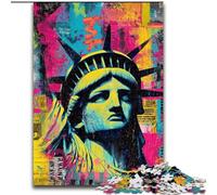 Puzzle per adolescenti 1000 puzzle Statua della Libertà, aiuta il cervello a esercitare giocattoli avvincenti per coltivare la pazienza Decorazione perfetta dimensioni 26x38cm