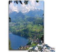 Puzzle per adolescenti 1000 puzzle Svizzera Berna Città Aiuta il cervello a esercitare Giocattoli avvincenti per coltivare la pazienza Adatto alle coppie (dimensioni 38x52cm)