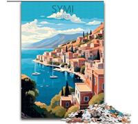 Puzzle per adolescenti 1000 puzzle Symi Grecia giochi educativi decorazione per la casa è ideale come regalo per tutta la famiglia (26x38cm) 1000 pezzi