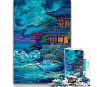 Puzzle per adolescenti 1000 puzzle Tempio coreano, gioco stimolante e gioco per famiglie, regalo di compleanno, regali, arte murale 75x50cm