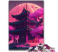 Puzzle per adolescenti 1000 puzzle Tempio giapponese Aiuta il cervello a esercitare Giocattoli avvincenti per coltivare la pazienza Adatto alle coppie 26x38cm