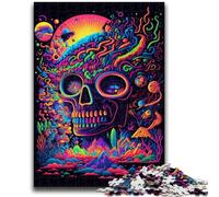 Puzzle per adolescenti 1000 puzzle teschio psichedelico difficili regali per amici e familiari adatti per e 14 50x75cm