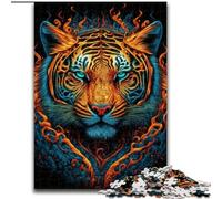Puzzle per adolescenti 1000 puzzle Tigre Fuoco Acqua, per 14+ anni, per divertimento in famiglia e serate di gioco, collezione di artisti, belle arti (dimensioni 26x38cm)