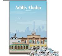 Puzzle per adolescenti 1000 puzzle Viaggio ad Addis Abeba Giochi educativi Decorazione per la casa Ideale come regalo per tutta la famiglia (26x38cm) 1000 pezzi