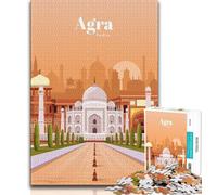 Puzzle per adolescenti 1000 puzzle Viaggio ad Agra, giochi educativi Decorazione per la casa Regalo di compleanno, regali, arte murale (75x50cm)