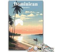 Puzzle per adolescenti 1000 puzzle Viaggio nella Repubblica Dominicana Allena il tuo cervello e le tue mani Interazione genitore-figlio per età 14+ (dimensioni 50x70cm)