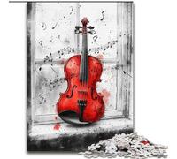 Puzzle per adolescenti 1000 puzzle Violino rosso, giocattolo educativo intellettuale decomprimente, regalo di compleanno (dimensioni 26x38cm)