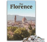Puzzle per adolescenti 1000 puzzle Visita Firenze Aiuta il cervello a esercitare Giocattoli avvincenti per coltivare la pazienza Decorazione da parete (dimensioni 38x52cm)