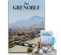 Puzzle per adolescenti 1000 puzzle Visita Grenoble, per un gioco educativo, una sfida, un giocattolo, un arredamento unico per la casa e regali (75x50cm)