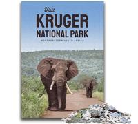 Puzzle per adolescenti 1000 puzzle Visita il Parco nazionale Kruger Aiuta il cervello ad allenarsi Giocattoli avvincenti per coltivare la pazienza Adatto alle coppie (dimensioni 50x75cm)