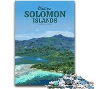 Puzzle per adolescenti 1000 puzzle Visita le Isole Salomone Aiuta il cervello ad allenarsi Giocattoli avvincenti per coltivare la pazienza Adatto alle coppie (dimensioni 38x52cm)