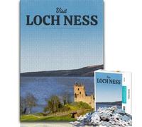 Puzzle per adolescenti 1000 puzzle Visita Loch Ness, per gioco educativo sfida giocattolo arredamento unico per la casa e regali (75x50cm)