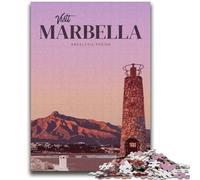 Puzzle per adolescenti 1000 puzzle Visita Marbella Aiuta il cervello ad allenarsi Giocattoli avvincenti per coltivare la pazienza Adatto alle coppie (dimensioni 38x52cm)