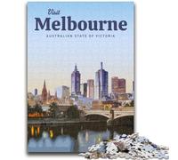Puzzle per adolescenti 1000 puzzle Visita Melbourne Aiuta il cervello ad allenarsi Giocattoli avvincenti per coltivare la pazienza Adatto alle coppie (dimensioni 38x26cm)