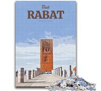 Puzzle per adolescenti 1000 puzzle Visita Rabat Aiuta il cervello ad allenarsi Giocattoli avvincenti per coltivare la pazienza Adatto alle coppie (dimensioni 38x52cm)