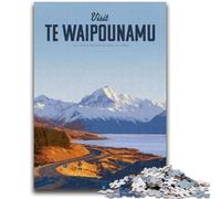 Puzzle per adolescenti 1000 puzzle Visita Te Waipounamu Aiuta il cervello ad allenarsi Giocattoli avvincenti per coltivare la pazienza Decorazione da parete (dimensioni 38x26cm)