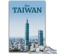 Puzzle per adolescenti 1000 puzzle visitano Taiwan Aiutano il cervello ad allenarsi Giocattoli avvincenti per coltivare la pazienza Adatto alle coppie (dimensioni 38x26cm)