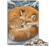 Puzzle per adolescenti 1000 puzzle Volpe nella neve Difficili Regali duri per amici e familiari Adatto per E 14 26x38cm