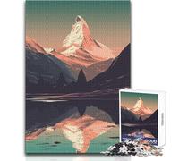 Puzzle per adolescenti 1000 Riflessi del Cervino Gioco di sfida unico Sfida difficile Regali di compleanno Dimensioni 50x75cm