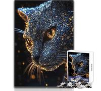 Puzzle per adolescenti 1000 ritratti di gatti scintillanti, vacanze, giochi per la famiglia, ottimo regalo per i giochi (dimensioni 38x52cm)