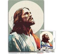 Puzzle per adolescenti 1000 ritratti di Gesù Cristo Gioco di sfida unico Sfida difficile Regali di compleanno Dimensioni 38x26cm