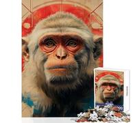 Puzzle per adolescenti 1000 ritratti di scimmie giocattolo educativo fantastici regali e giocattoli giochi divertenti collezione di artisti belle arti dimensioni 38x52cm