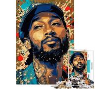 Puzzle per adolescenti 1000 Ritratto di Nipsey Hussle Puzzle per adolescenti Giochi divertenti Taglio di precisione compleanno (dimensioni 50x75cm)