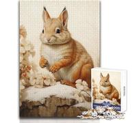 Puzzle per adolescenti 1000 scoiattoli in una foresta innevata Gioco di sfida unico Sfida difficile Regali di compleanno Dimensioni 38x26cm