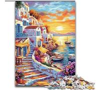 Puzzle per adolescenti 1000 Seaside Village, gioco intellettuale giocattolo che rafforza l'amore tra coppie dai 14 anni in su (dimensioni 50x75cm)