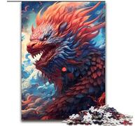 Puzzle per adolescenti 1000 Spirit Lion Dragon, gioco per famiglie antistress, sfida difficile, rafforza l'amore tra coppie (dimensioni 50x75cm)