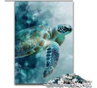 Puzzle per adolescenti 1000 tartarughe acquerellate per età 14+ difficili da completare ma divertenti e spiritosi, ottimi regali e giocattoli (dimensioni 26x38cm)