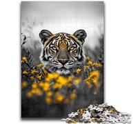 Puzzle per adolescenti 1000 tigri in bianco e nero per età 14 anni e oltre Giochi per famiglie Regali di Natale per donne 50x75cm