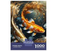 Puzzle Per Adolescenti 1000 Two Fish in Harmony Puzzle Per Adulti Gioco Pratico Antistress Aiuta Ad Allenare Il Cervello 52x38cm/1000pcs