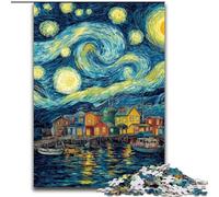 Puzzle per adolescenti 1000 Van Gogh Cielo notturno, giochi educativi per la decorazione della casa, ideale come regalo per tutta la famiglia (dimensioni 50x75cm)