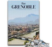 Puzzle per adolescenti 1000 Visita Grenoble Gioco stimolante e gioco per famiglie Decorazione murale Regali unici per compleanno e Natale (dimensioni 38x52cm)