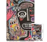 Puzzle per adolescenti 1000 volti astratti Arte Vacanza Tempo libero Giochi per famiglie Ottimo regalo per i giochi (dimensioni 38x26cm)