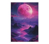 Puzzle Per Adolescenti 1000pcs(38x26cm) Alien Landscape with Pink Planet Puzzle Per Adulti Gioco Pratico Ma Divertente E Umoristico Aiuta Ad Allenare Il Cervello 1000pcs(38x26cm)