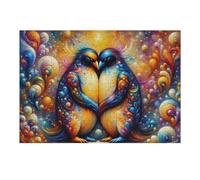 Puzzle Per Adolescenti 1000pcs(38x26cm) Colorful Abstract Penguins Artwork Puzzle Per Adulti Giochi Rilassanti Analisi E Logica Regali Di Natale E Compleanno 1000pcs(38x26cm)