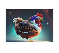 Puzzle Per Adolescenti 1000pcs(38x26cm) Cosmic Chicken in Space-1 Puzzle Per Adolescenti Giocattoli Antistress Regali Per Donne Interazione Genitore-figlio 1000pcs(38x26cm)