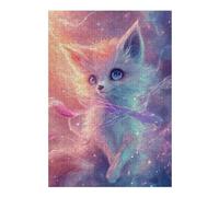 Puzzle Per Adolescenti 1000pcs(38x26cm) Cute Fox in Galaxy Puzzle Per Adolescenti Gioco Pratico Decorazione Per La Casa Ottimo Regalo Per I Giocatori 1000pcs(38x26cm)