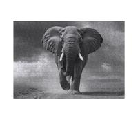 Puzzle Per Adolescenti 1000pcs(38x26cm) Elephant Walking in Black And White Puzzle Per Adulti Giochi Rilassanti Analisi E Logica Regali Di Natale E Compleanno 1000pcs(38x26cm)