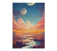 Puzzle Per Adolescenti 1000pcs(38x26cm) Fantasy Desert Landscape with River Puzzle Per Adulti Gioco Rompicapo Vacanza A Casa Passatempo Sfida Educativa 1000pcs(38x26cm)